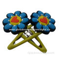 Lovely soft PVC hair clip, good for promotional purpose, made of soft PVC, OEM orders are welcome